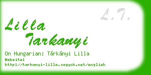 lilla tarkanyi business card
